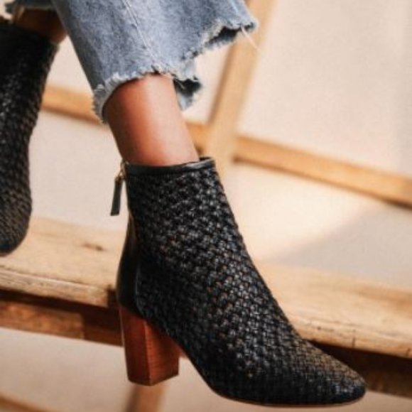 Sezane Shoes - Sezane High Alba Boots in Black Leather